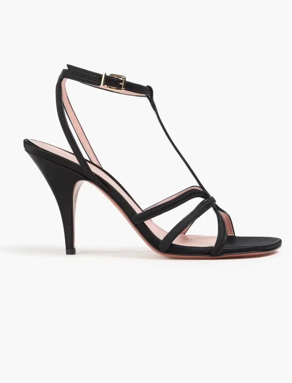 Zimmermann Black Satin Strappy Heels Sandals EU 38 Ankle Strap Women's